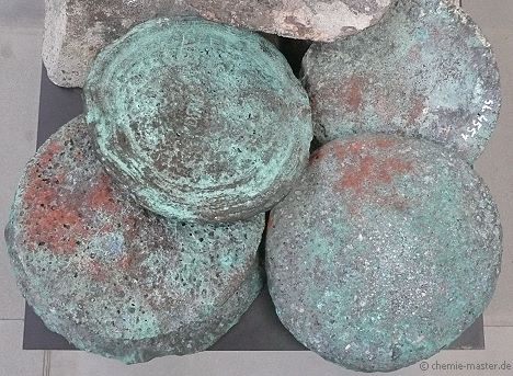 Kupferbarren aus r&ouml;mischer Zeit.