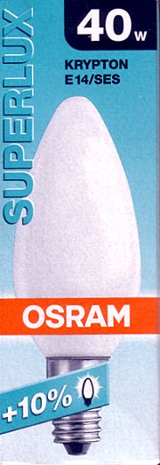 Mit Krypton gef&uuml;llte Gl&uuml;hlampe