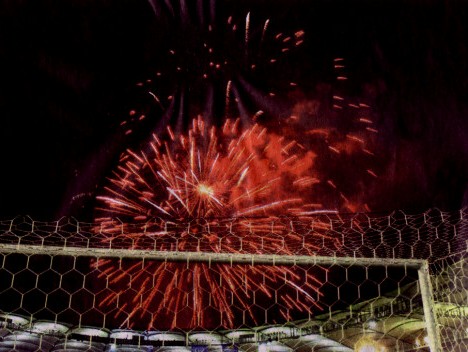 Strontium-Verbindungen sorgen f&uuml;r die rote Farbe.